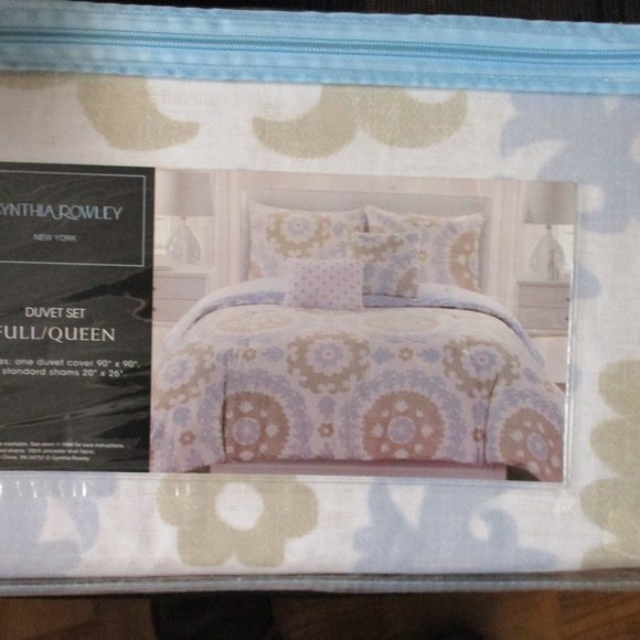 Cynthia Rowley Bedding Duvet Set Fullqueen Cover 2 Shams Poshmark